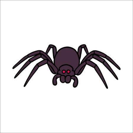 red-eyed spider sticker vector designのイラスト素材
