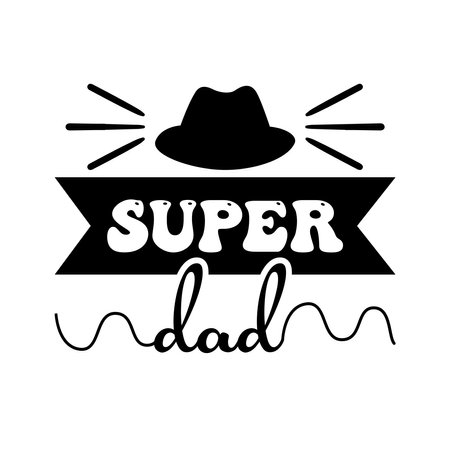 Super dad, Father's day shirt SVG design print template, Typography design, web template, t shirt design, print, papa, daddy, uncle, Retro vintage style t shirtのイラスト素材