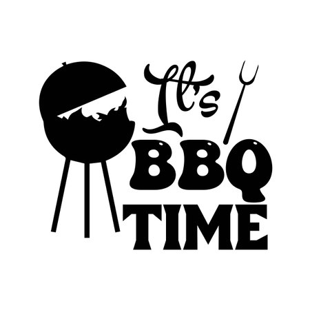 It's BBQ time, Father's day shirt design print template, SVG design, Typography design, web template, t shirt design, print, papa, daddy, uncle, Retro vintage style t shirtのイラスト素材