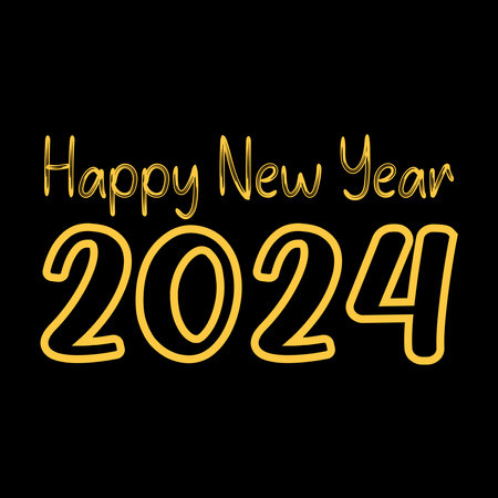 Happy new year 2024, t shirt design, new year typography t shirt design, New 2024 t-shirt Design