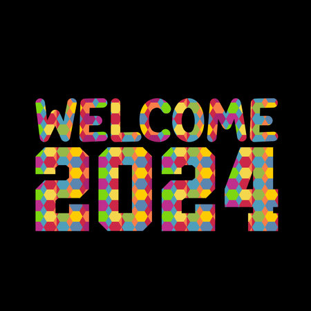 Welcome 2024, Happy New Year T-shirt Design 2024, New Year Retro T Shirt Design