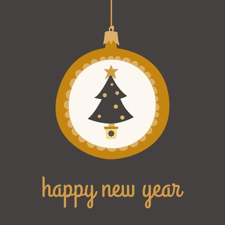 Vector concept Christmas or New Year card templates with balls. Greeting card design.  Modern design element for flyer, card or banner template.のイラスト素材