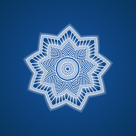 Vector illustration with Christmas snowflakes.のイラスト素材