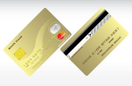 Realistic credit cards, vector のイラスト素材