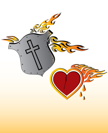 Abstract vector flames design のイラスト素材