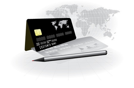 Global banking credit card conceptual vectorのイラスト素材