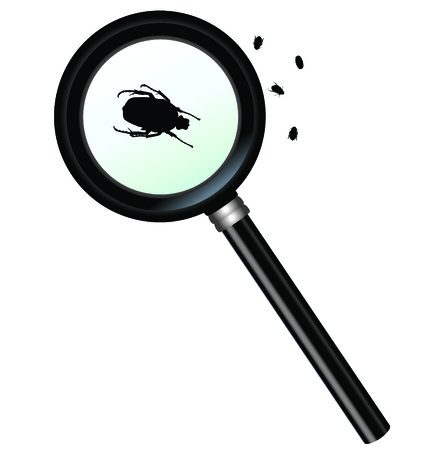 Magnifying glass with insect ñlose upのイラスト素材