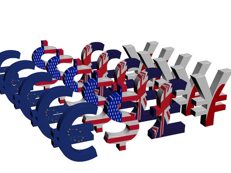 3d flag money withの写真素材