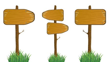 Wood Signsのイラスト素材