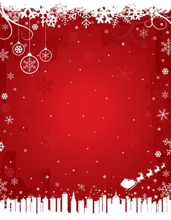 Red Winter Backgroundのイラスト素材