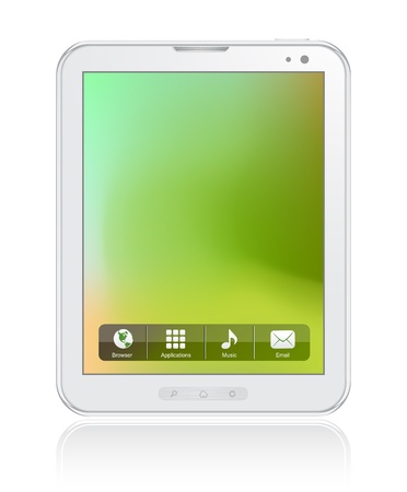 White Tablet Computerのイラスト素材