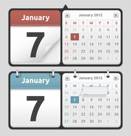 Calendar Setのイラスト素材