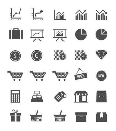 Shop And Finance Iconsのイラスト素材