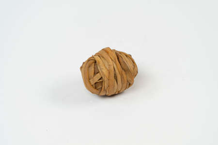 Bamboo ball on a white background, close-up