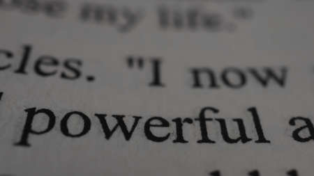 word power printed on white paper macro close up. High quality photoの写真素材