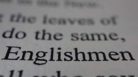 Close up of dictionary page.の写真素材