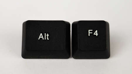 Keyboard keys with the word all in black on a white background
