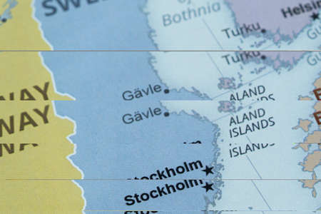 Close-up of map of Georgia. Travel concept.
