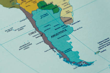 Close-up of the map of Cape Verde.の写真素材