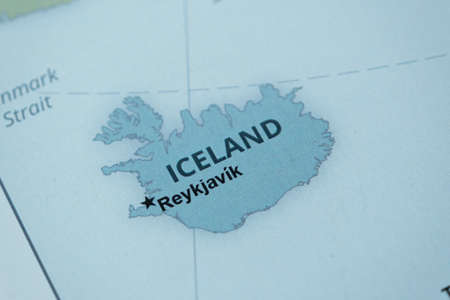 Czech Republic map on old paper. Close up. Selective focus.