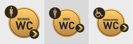 Toilet or toilet icons set.のイラスト素材