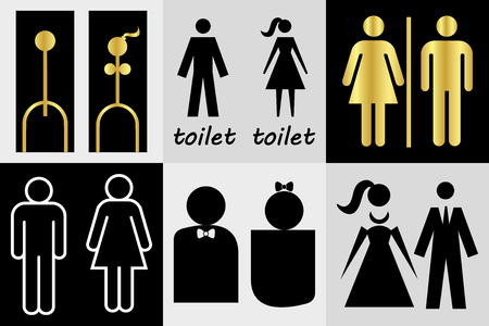 Toilet or toilet icons set.のイラスト素材