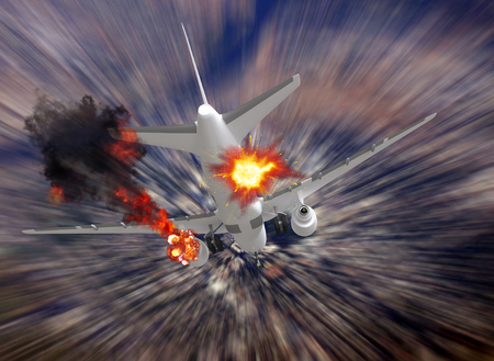 3d rendering. airplane isolated on white background.の写真素材