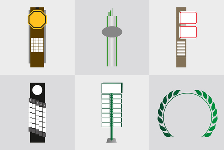 office exterior monument sign.のイラスト素材