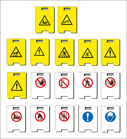mandatory sign, sign for sticker, posters, and other material printing. easy to modify. Vector.のイラスト素材