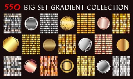 Big vector collection of colorful gradients. Vector.のイラスト素材