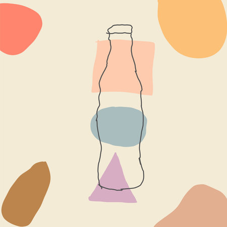 Abstract contemporary modern trendy vector. Hand drawn various shapes. Easily Editable Vector. EPS 10.のイラスト素材