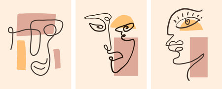 Abstract contemporary modern trendy vector. Hand drawn various shapes. Easily Editable Vector. EPS...