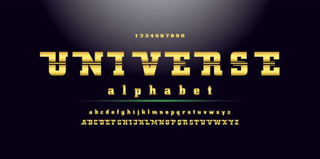 Abstract modern font design, trendy alphabet letters and numbers.のイラスト素材