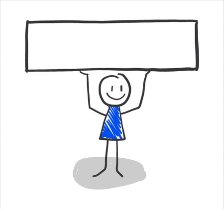 Stick figures - stick figure: working life, daily life.のイラスト素材