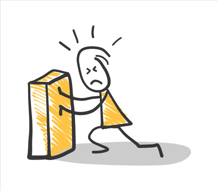 Stick figures - stick figure: working life, daily life.のイラスト素材