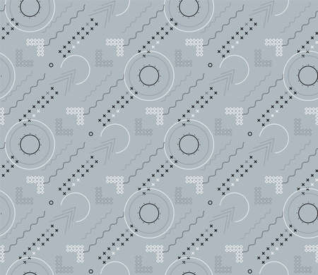 Seamless patterns with abstract ornament. Modern stylish texture. Vector.