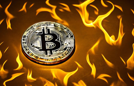 Bitcoin coin illustration. Suitable for pages and web decor or other design. Concept e-commerce.の写真素材