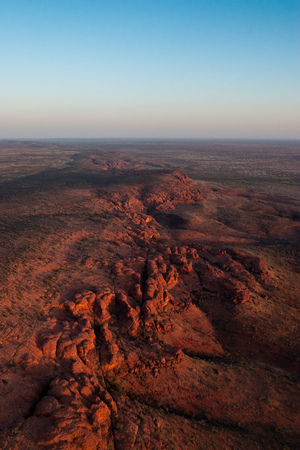 Kings Canyon in Australia from a helicopterの写真素材