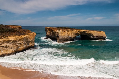 View along the Great Ocean Road in Victoria Australiaの写真素材
