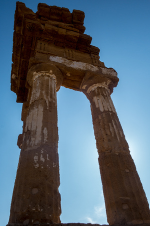 Valle dei Templi in Agrigento in Sicily Italyの写真素材