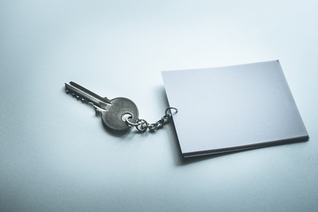 Key to success concept with blank paper noteの写真素材