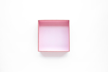 Minimal box open on white backgroundの写真素材