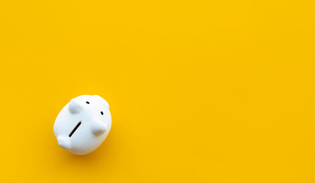 Money management or financial concepts with piggy bank.saving and plan.copy spaceの写真素材