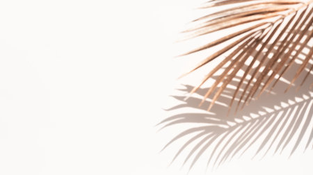 Blur abstract coconut leaf with gold color.copy space