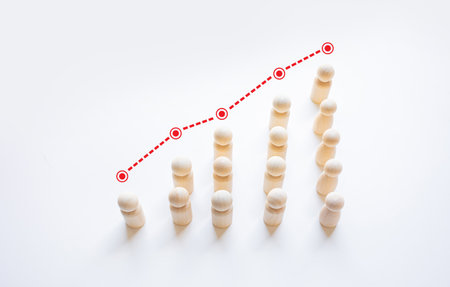 Rapid population growth.Business human resource management concepts.people researchの写真素材