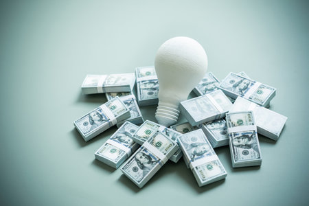 Idea with money management concepts.business financial analysis.,inspiration and motivation