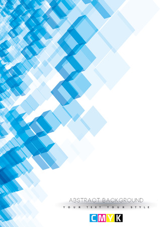 Abstract blue background design (A4 size vertical page cover design, CMYK)のイラスト素材