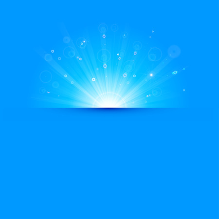 Blue sun rays cool winter backgroundのイラスト素材