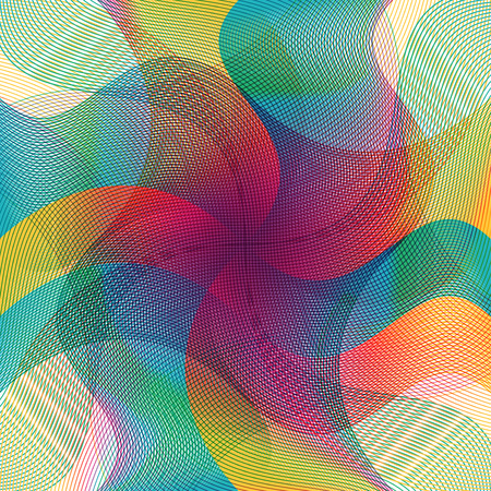 colorful line art, artistic backgroundのイラスト素材