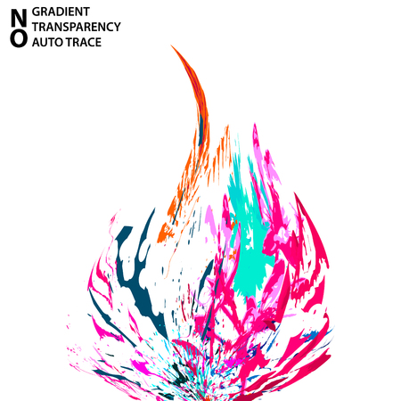 Watercolor tulip flower icon, abstract illustration.のイラスト素材